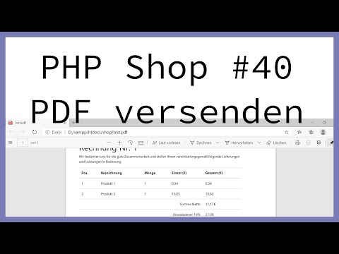 Attachments mit Swiftmailer versenden - PHP Online Shop tutorial | Part 40