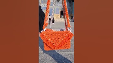 Macrame Bag Showcase 🎒 Elegant Handmade Design  #shorts #macrame #diy  #diyfashion #bohofashion