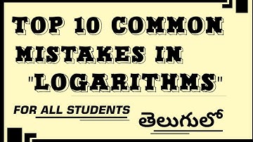 logarithms | common logarithm mistakes | logarithm class 10 | logs |#multimathsbysanthosh