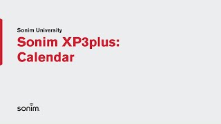 Sonim XP3plus - Calendar