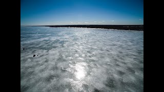 Ice Conditions Saginaw Bay at Linwood 3 6 21 Drone View