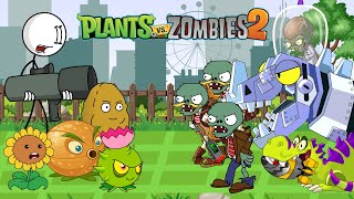 PLANTS VS HENRY STICKMIN VS DR. ZOMBOSS (PvZ 2) - Episode 4 - Plants Vs Zombies: Garden Warfare 2