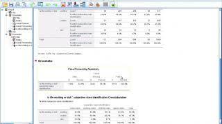 SPSS Crosstabs and Chi Square Statistic