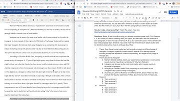 Making a Reverse Outline