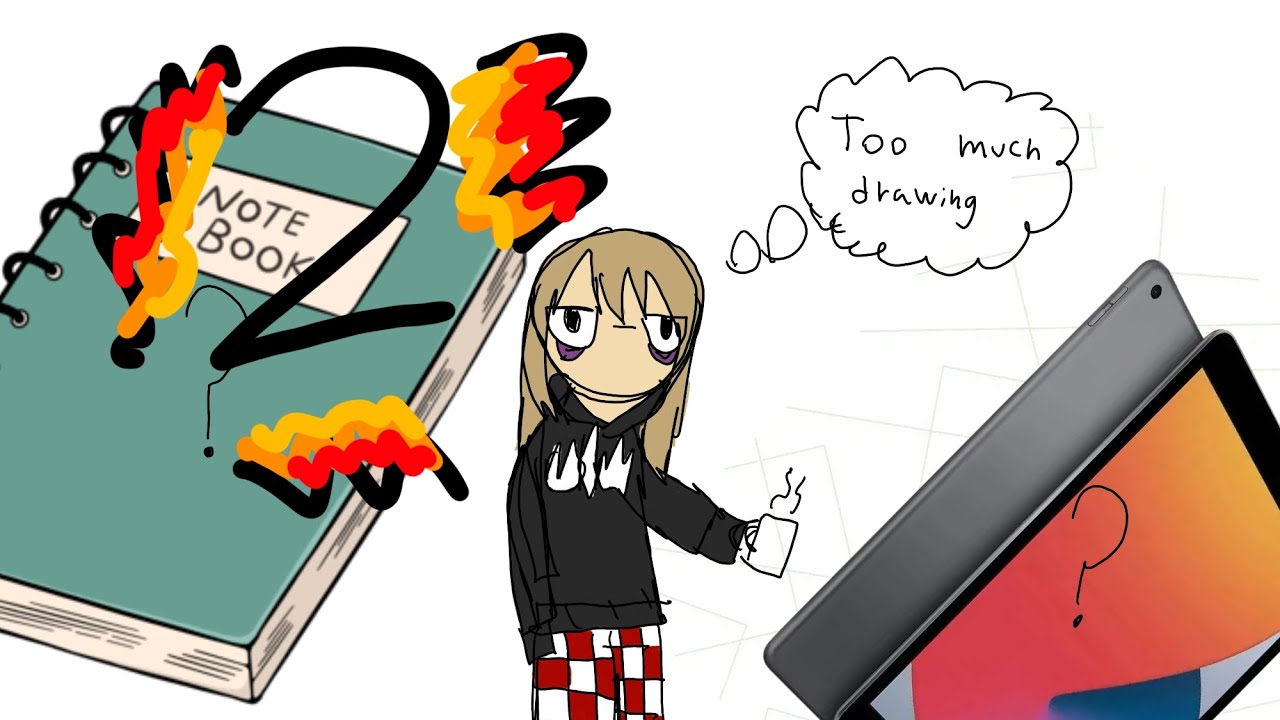 Drawing a human on a sketchbook the on an iPad to see wich ones best part 2