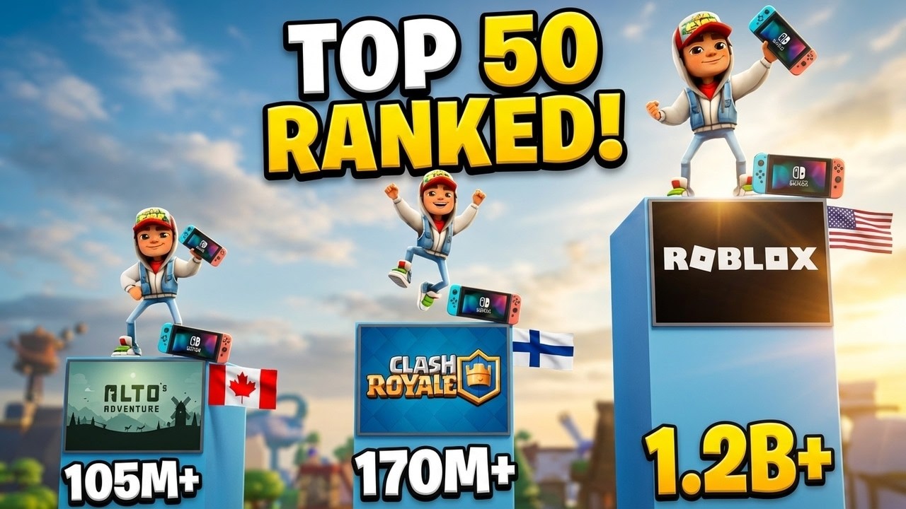 Top 50 Most Downloaded Games of All Time (March 2026) - YouTube