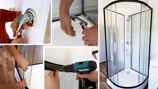 DON'T CALL A PLUMBER UNTIL YOU WATCH THIS VIDEO! ASSEMBLY OF THE SHOWER CABIN WITH YOUR HANDS.