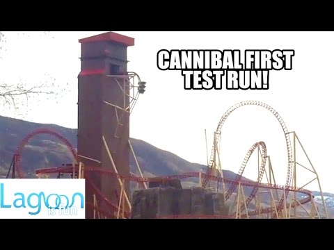 cannibal roller coaster first test run lagoon amusement park utah utah amusment parks