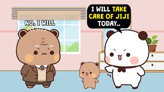 FAMILY DRAMA! 😳⚠️ Bubu and Juju Fight Over Jiji 😰 | BUBU DUDU | PEACH GOMA | 3D ANIMATION