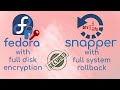 Install Fedora with LUKS Full Disk Encryption and Snapper with Full System Rollback