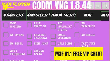 FREE CODM:VNG | MOD MENU 1.8.44 | VIP CHEAT MXF v1.1(OUTDATED)