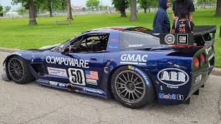 2022 Detroit Masters Historic endurance Corvette C5R pair post race #detroit #detroitgp #racing