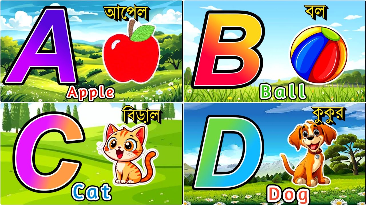 Learn ABCD A to Z 🌈 | Fun & Easy English Alphabet for Kids - YouTube