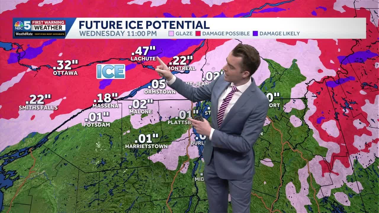 Rain and localized ice Wednesday, turning colder late week in Vermont (03-10-26)