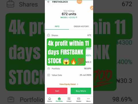 How I Made Profits From Buying First Bank Stock Ngx Beginnerinvestor Dividendstocks