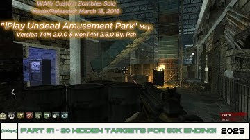 WAW Custom Zombies Solo▐ "iPlay Undead Amusement Park" Map Part #1