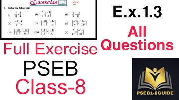 E.x.1.3/Chapter-1/Class-8/New Maths/PSEB #pseb #class8maths #solved #class8