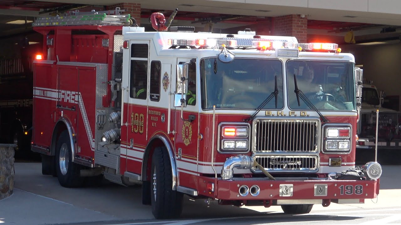 Bedford Hills FD Engine 198, Car 2034 (Using Utility 203), & Tower ...