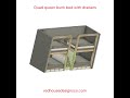 Quad Queen Bunk Bed with Stairs & Storage | Built-In Design #147