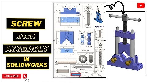 Screw Jack Assembly In Solidworks - Solidworks Tutorial For Beginners