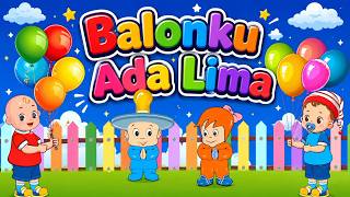 Balonku Ada Lima 🎈 | Lagu Anak Indonesia Ceria & Animasi Lucu | Humkei Channel