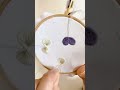 立体刺繍　ビオラの製作の様子