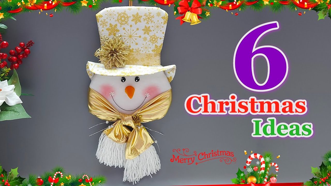 6 Easy Affordable Christmas Snowman wreath ideas from Cardboard | DIY Christmas craft idea🎄498