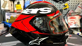 Alpinestars Supertech R10 Carbon Element Helmet (black/red) unboxing