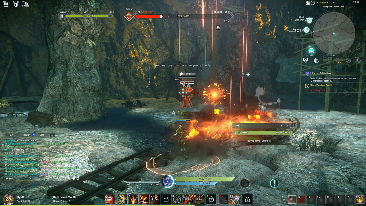 ELYON: Gunner gameplay at Goblin cave