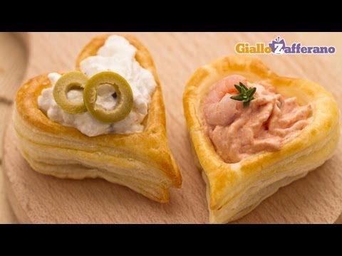 Puff pastry hearts - quick recipe