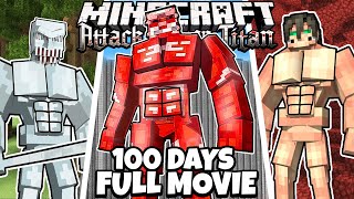 I Survived 100 Days as a TITAN SHIFTER in Minecraft! [FULL MOVIE]