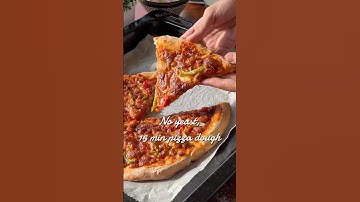 15 min pizza dough without yeast! #pizzadough #15minpizza