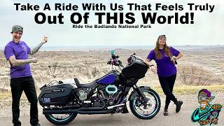 WE DIDN'T EXPECT THIS! 😳 Riding Through the BADLANDS on Motorcyles