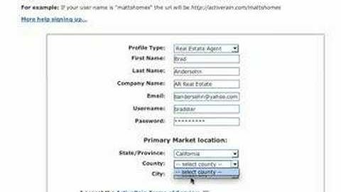 ActiveRain Video - How To Sign-up