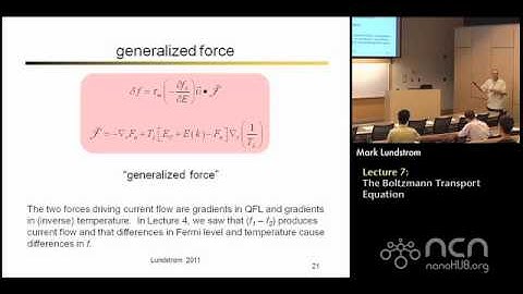 Near-equilibrium Transport Lecture 7: Boltzmann Transport Equation