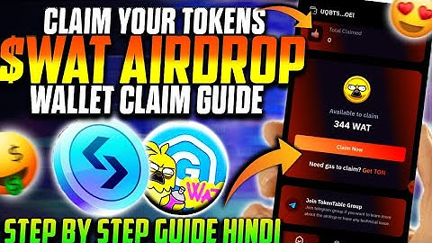 GAMEE $WAT Airdrop Claim Process Explained 😍| GAMEE $WAT Tokens Onchain Withdrawal & Bitget Guide