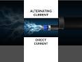 Alternating current vs direct current difference #electric #engineering #facts #shorts #yt