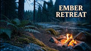 Ember River Retreat 🔥 Relaxing Forest Campfire Sounds for Sleep (3 Hours)