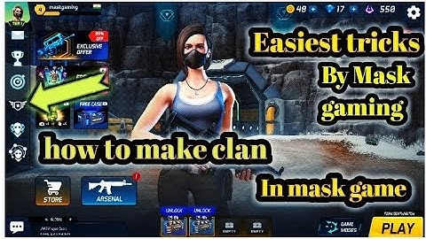 #maskgaming How to make clan in mask gun game #maskgunmultiplayerfps #maskgun #maskgunvideos