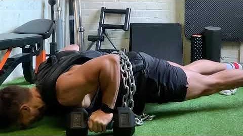 Weighted Push-Up x Chains Drop-Set