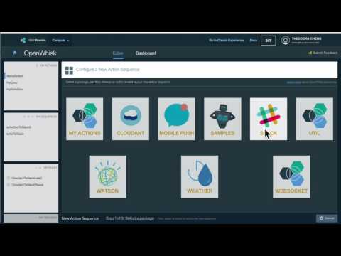OpenWhisk Editor: Cloudant to Slack Demo