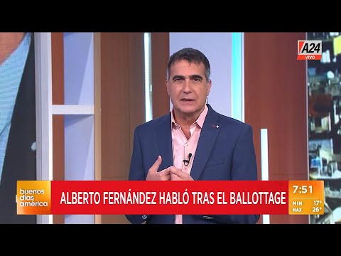 Alberto Fernández : “No me siento responsable de la derrota”