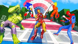 EXTREME OBSTACLES Jumps/Falls Ragdolls Challenge! (GTA 5 Funny Superhero Contest) Ep.562