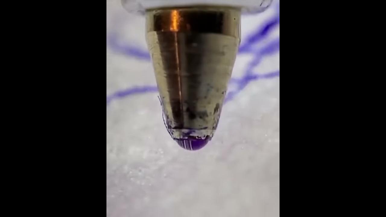 Pen Ballpoint under microscope YouTube