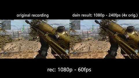 DAIN APP 240FPS@1080p | Extreme Slow Motion Test & Comparison | AI Frame Interpolation | CoD Warzone
