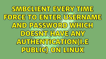 smbclient every time force to enter username and password which doesnt have any...