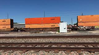 CPKC intermodal / autoracks train through Rosenberg 