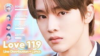 RIIZE - Love 119 (Line Distribution + Lyrics Karaoke) PATREON REQUESTED Resimi