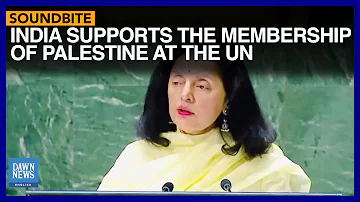 India Supports The Membership Of Palestine At The UN | Dawn News English