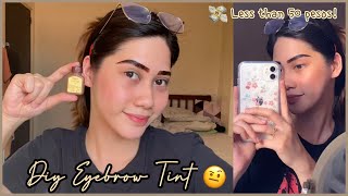 Doing My Diy Eyebrow Tint Using Bigen Hair Color Less Than 50Php